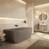 Bay 1700 x 800mm Freestanding Back to Wall Bath in Matt Clay lifestyle 2