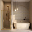 Bay 1700 x 800mm Freestanding Back to Wall Bath in Matt Stone