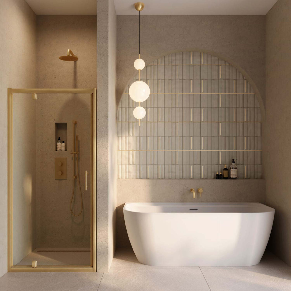 Bay 1700 x 800mm Freestanding Back to Wall Bath in Matt White