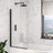 Beaufort 6mm Hinged Straight Bath Screen Black