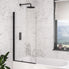 Beaufort 6mm Hinged Straight Bath Screen Black