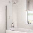Beaufort 6mm Hinged Straight Bath Screen Chrome