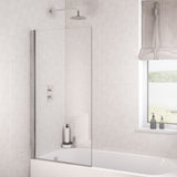Beaufort 6mm Hinged Straight Bath Screen Chrome