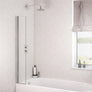Beaufort 6mm Straight 300 x 1400mm Designer Bath Screen in chrome