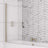 Beaufort 6mm Straight Fluted Bath Screen Brass