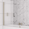 Beaufort 6mm Straight Fluted Bath Screen Brass