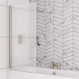 Beaufort 6mm Straight Fluted Bath Screen Brass