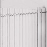 Beaufort 6mm Straight Fluted Bath Screen R Chrome