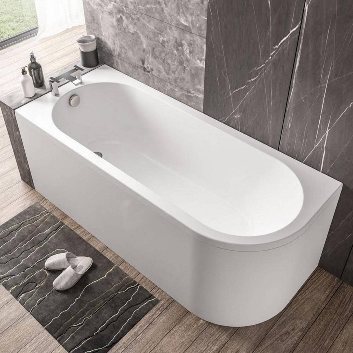 Beaufort Biscay Curved Left Handed Single Ended Bath lifestyle