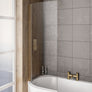 Beaufort Bray Left Hand Bath Screen Brass