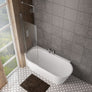 Beaufort Bray Left Hand Bath Screen Chrome
