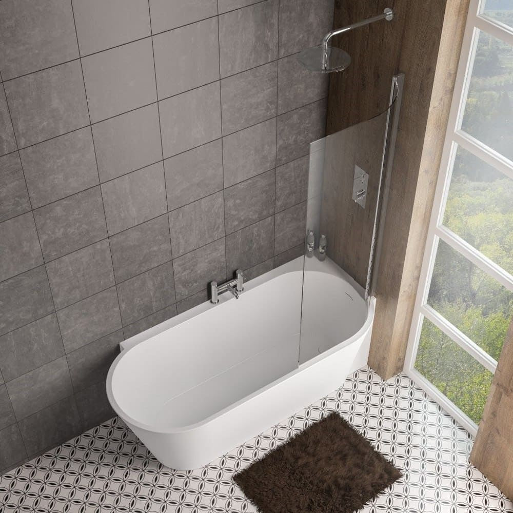 Beaufort Bray Right Hand Bath Screen Chrome