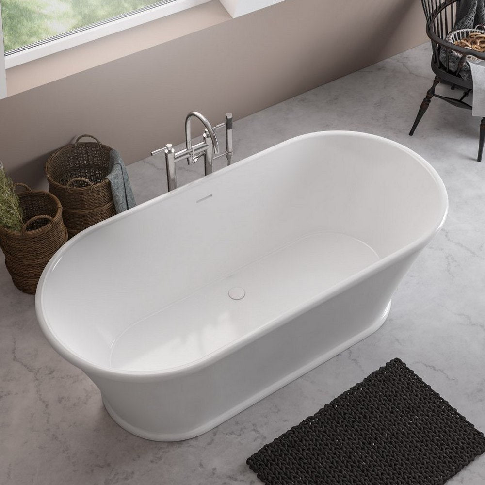 Beaufort Henley 1650 x 780mm Freestanding Bath Angled
