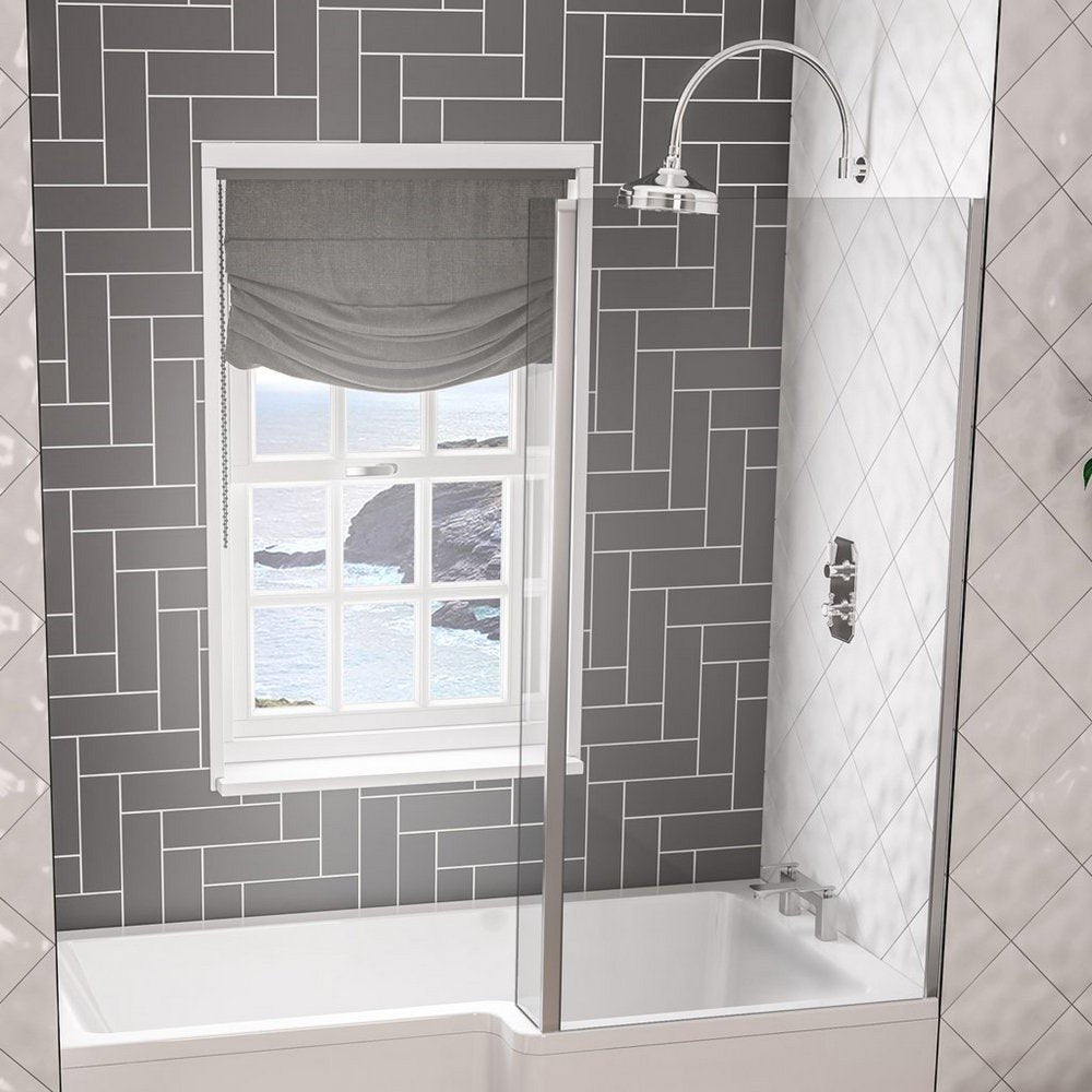 49.2008 Beaufort L Shape Right Hand Bath Screen in Chrome