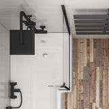 49.2011 Beaufort L Shape Right Hand Bath Screen in Matt Black