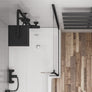 49.2011 Beaufort L Shape Right Hand Bath Screen in Matt Black