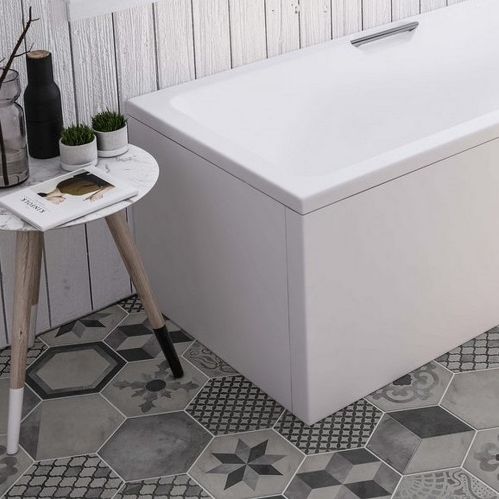 Beaufort Matt White End Bath Panels