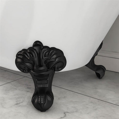 Beaufort Mortlake 1500 x 740mm Gloss White Freestanding Bath Black Legs