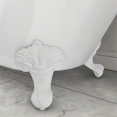 Beaufort Mortlake 1500 x 740mm Gloss White Freestanding Bath White Legs