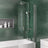 49.2002 Beaufort P Shape Right Hand Bath Screen in Chrome
