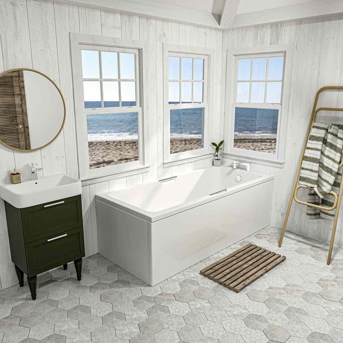 Beaufort Portland Single Ended Twin Grip Bath