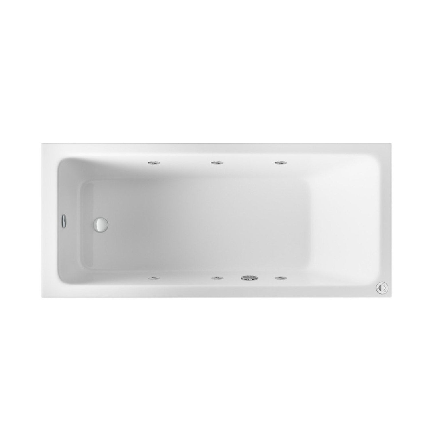 Beaufortè Portland 1700 x 750mm 6 Jet Whirlpool Single Ended Bath in Gloss White