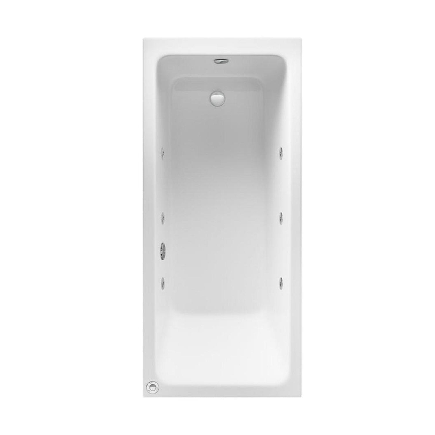 Beaufortè Portland 1700 x 750mm 6 Jet Whirlpool Single Ended Bath in Gloss White 2