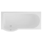 Beaufort Portland P Shape Left Handed Shower Bath Cut Out
