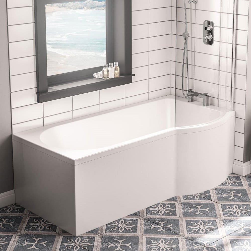 Beaufort Portland P Shape Right Handed Shower Bath