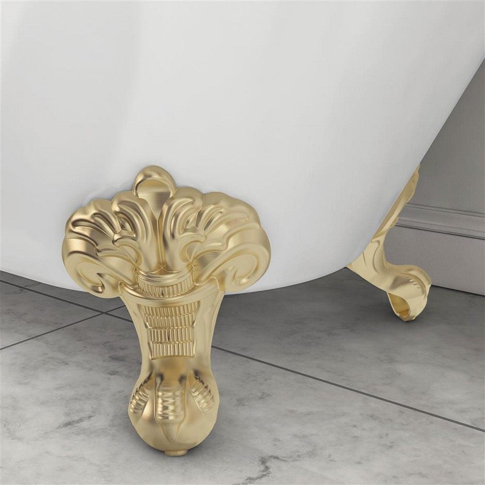 Beaufort Richmond 1620 x 690mm Matt Blue and White Freestanding Bath Brass Legs