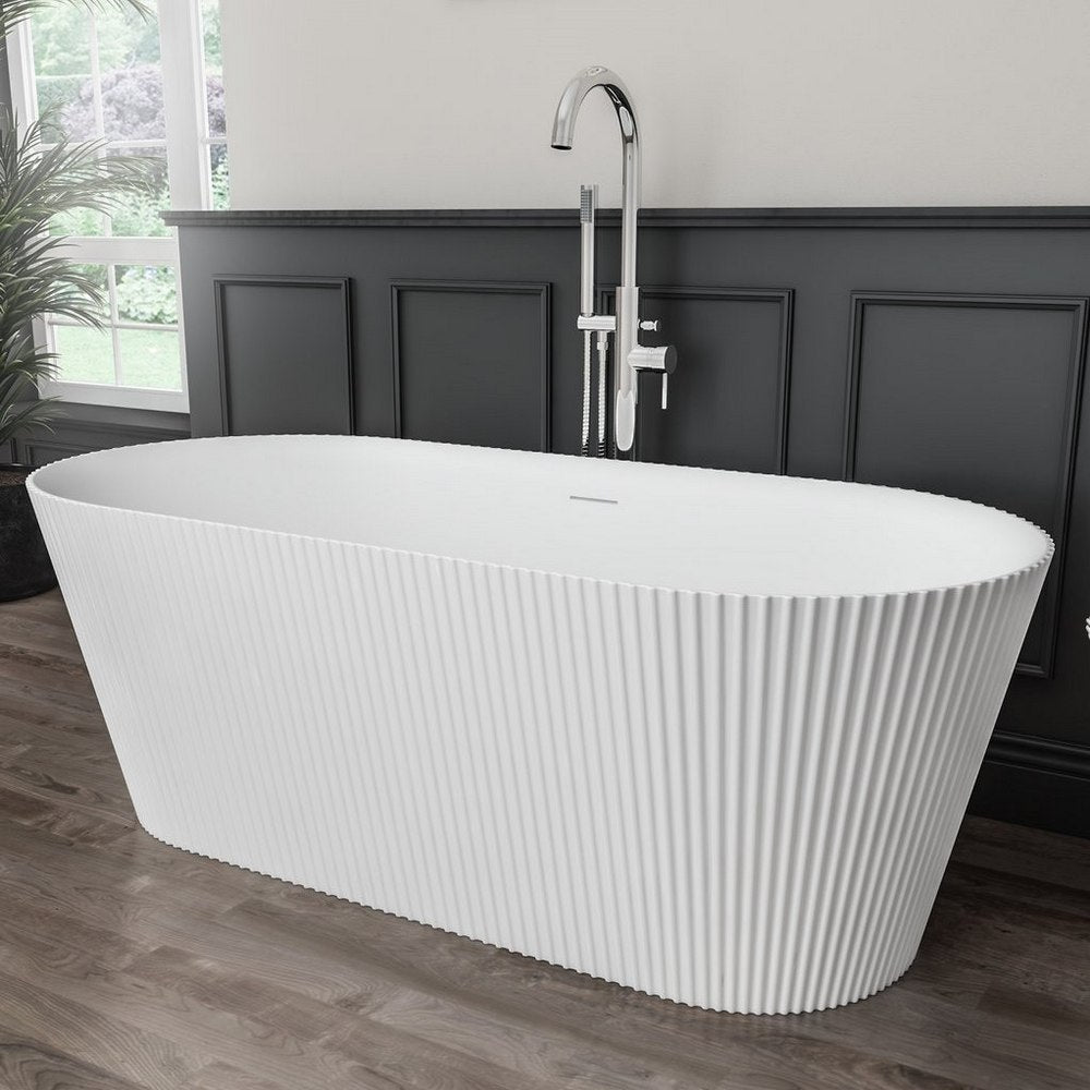 Beaufort Sandford Fluted Freestanding Bath Front