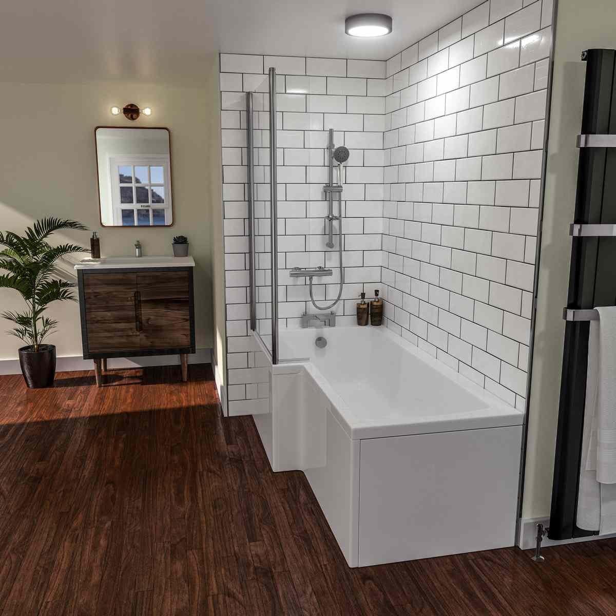 Beaufort Shannon L Shape Left Handed Shower Bath Lifestyle