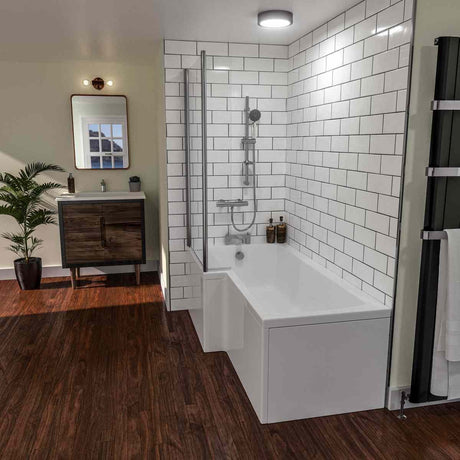 Beaufort Shannon L Shape Left Handed Shower Bath Lifestyle