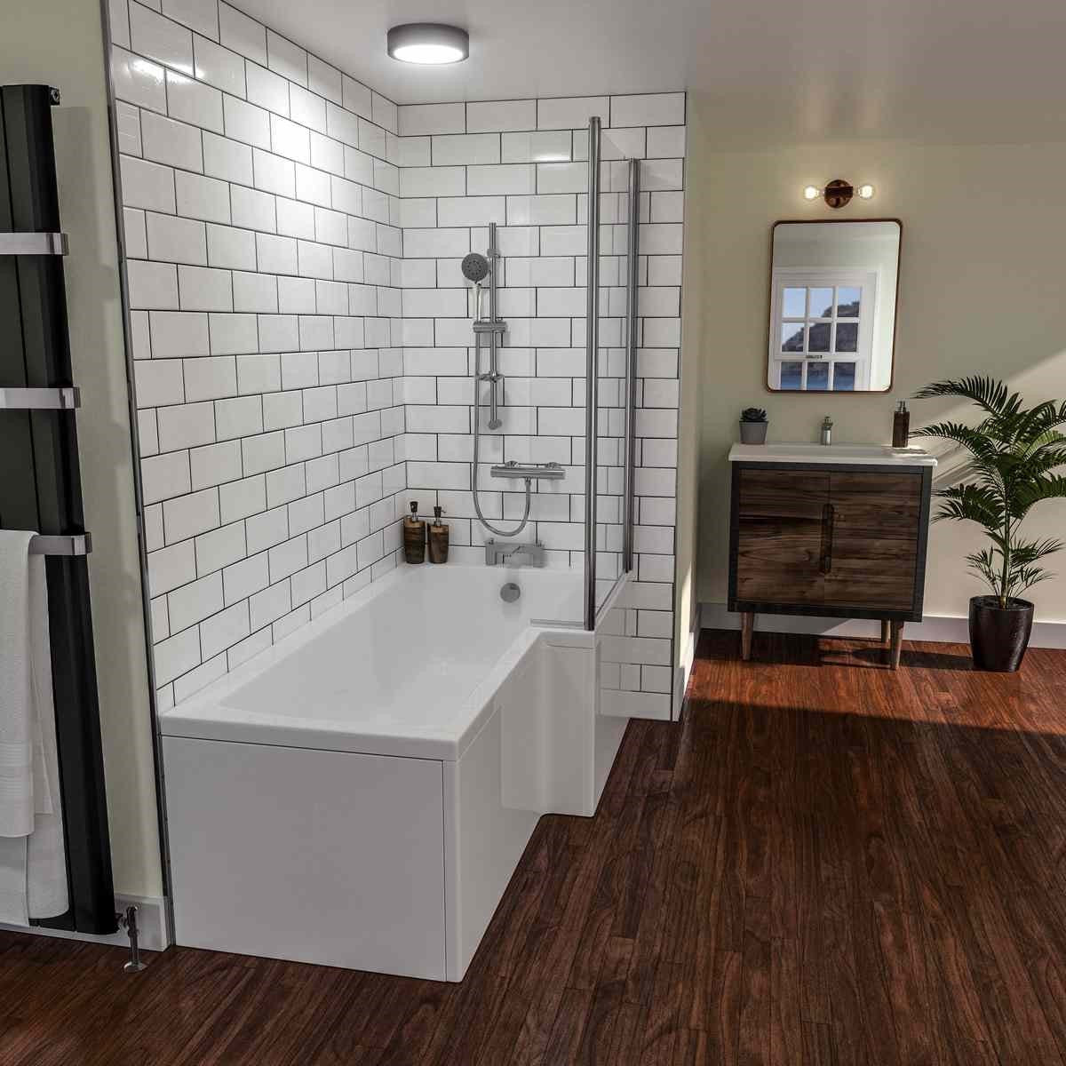 Beaufort Shannon L Shape Right Handed Shower Bath Lifestyle