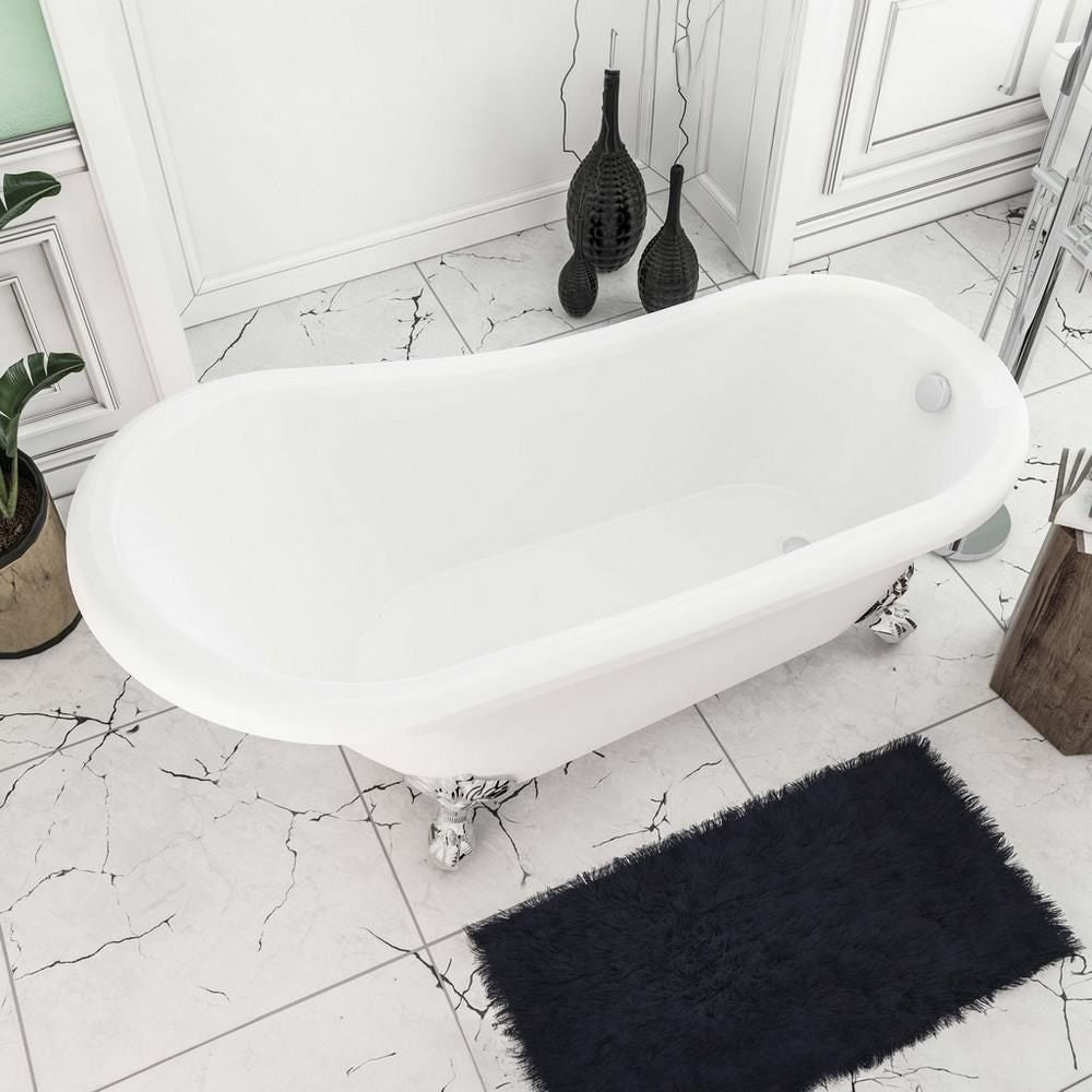 Beaufort Trowbridge 1560 x 720mm Gloss White Freestanding Bath Lifestyle
