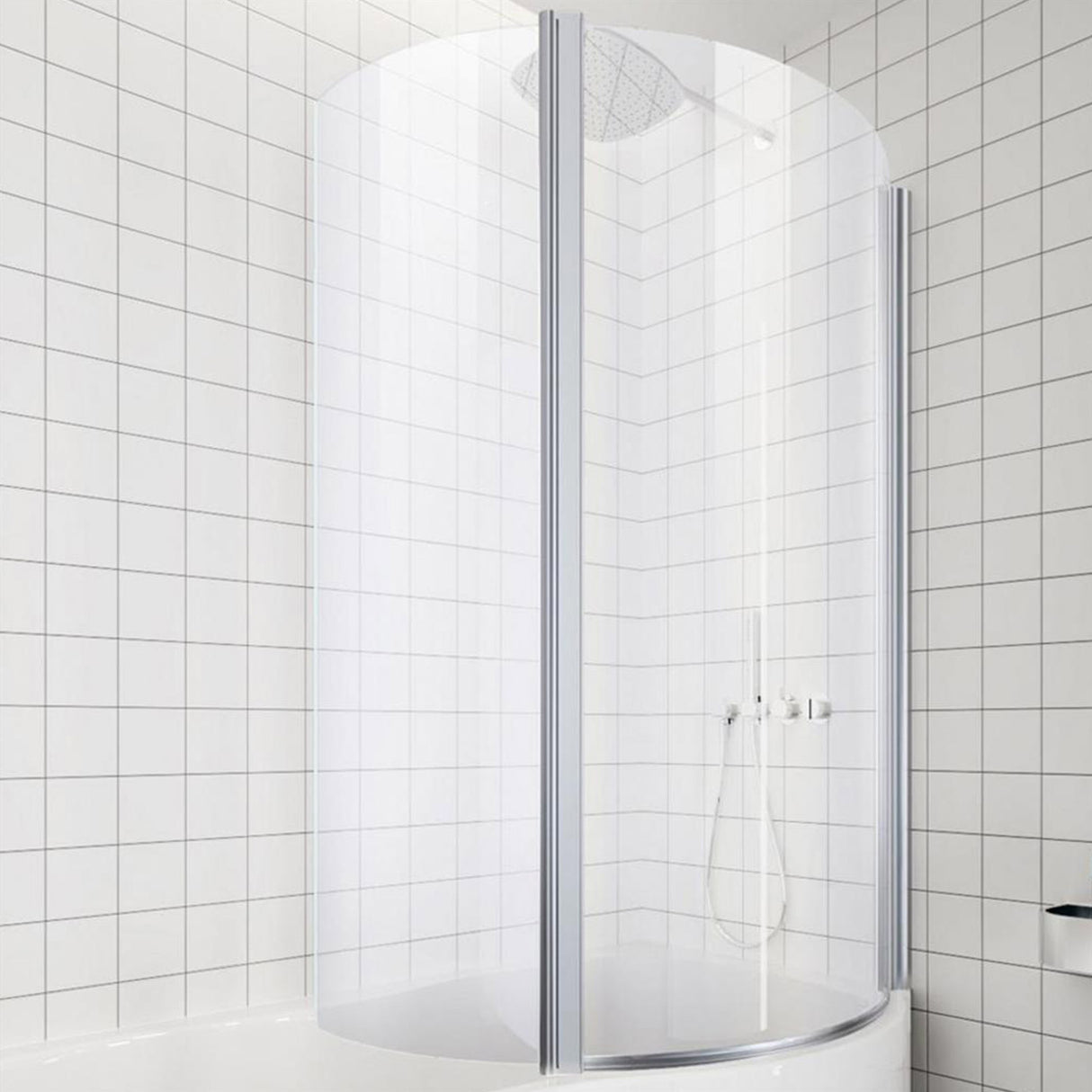 Beaufort Type 2 Right Hand Folding 6mm Bath Screen in Chrome