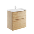 Bella 800mm Davos Oak Floorstanding Vanity Unit with Basin