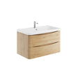 Bella 800mm Davos Oak Wall Mounted Vanity Unit with Basin