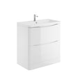 Bella 800mm Gloss White Floorstanding Vanity Unit with Basin