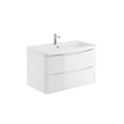 Bella 800mm Gloss White Wall Mounted Vanity Unit with Basin