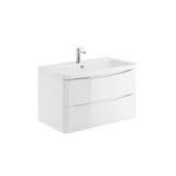 Bella 800mm Gloss White Wall Mounted Vanity Unit with Basin