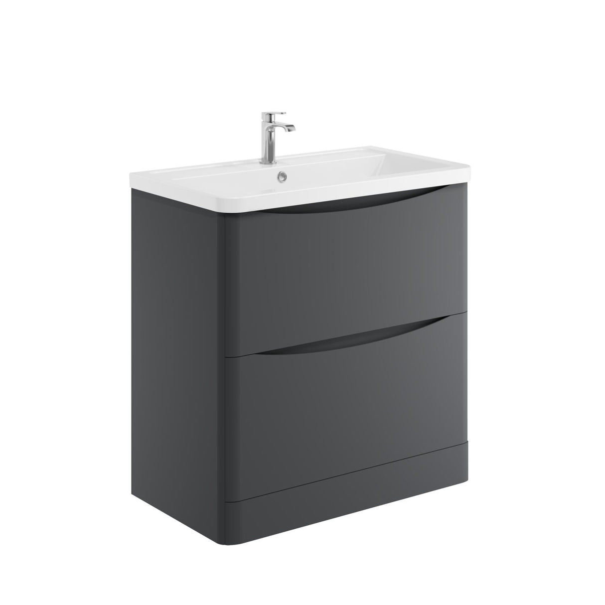 Bella 800mm Matt Gray Floorstanding Vanity Unit with Basin