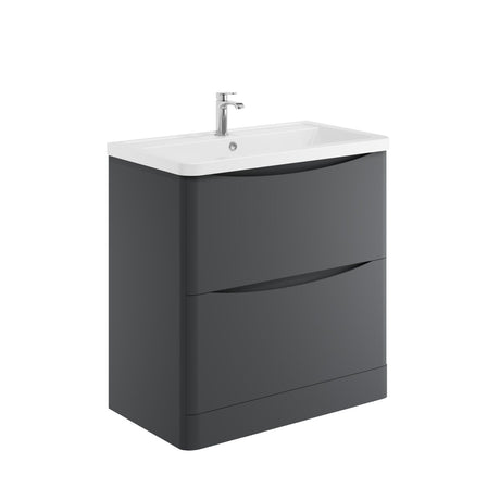 Bella 800mm Matt Gray Floorstanding Vanity Unit with Basin