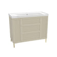 Bota 1000mm Freestanding Flutted Vanity Unit and Basin in Stone