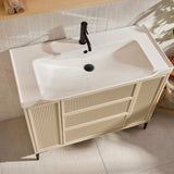 Bota 1000mm Freestanding Flutted Vanity Unit and Basin in Stone lifestyle