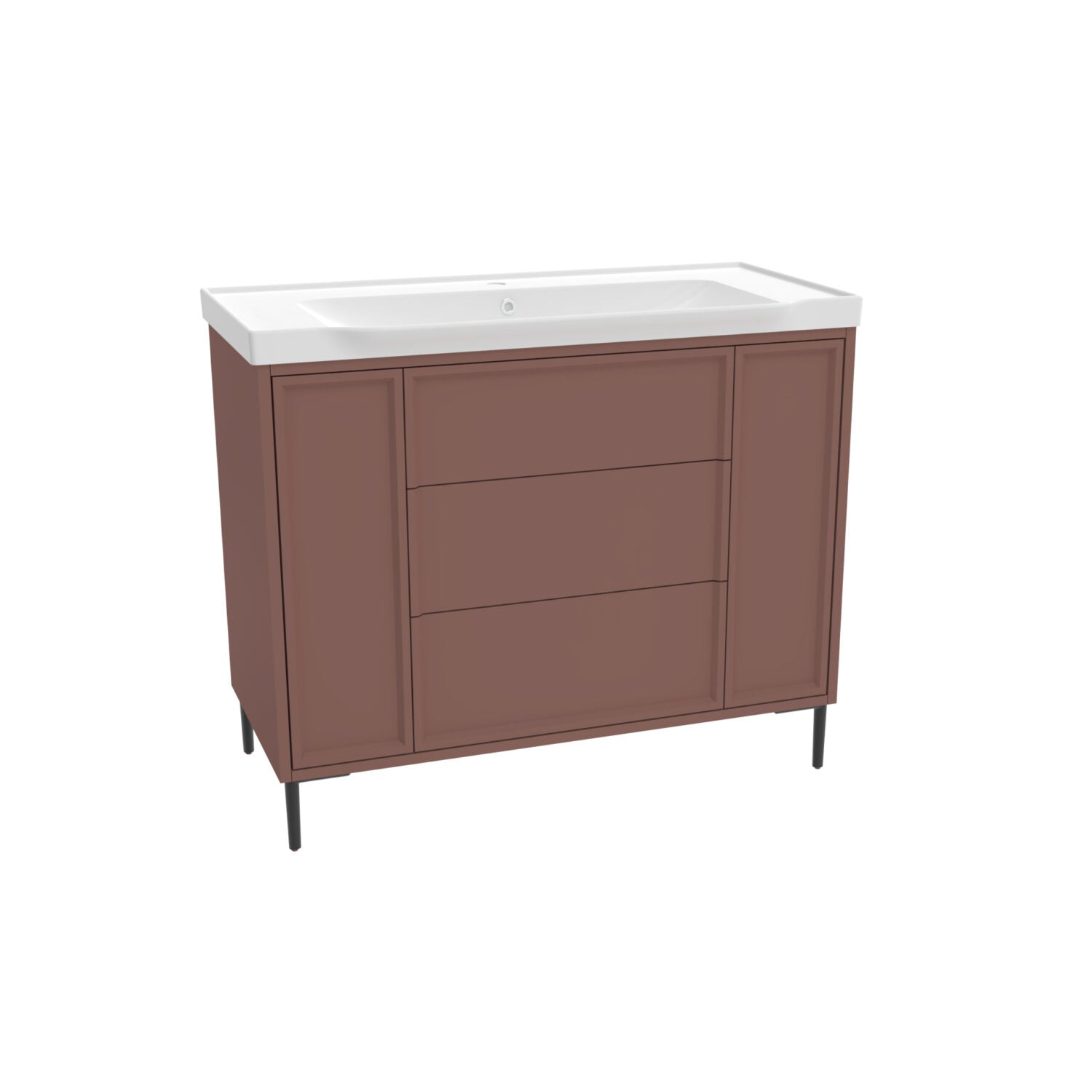 Bota 1000mm Freestanding Vanity Unit and Basin in Earth Red