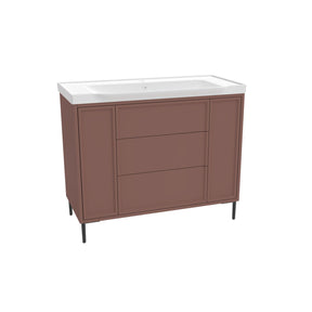 Bota 1000mm Freestanding Vanity Unit and Basin in Earth Red