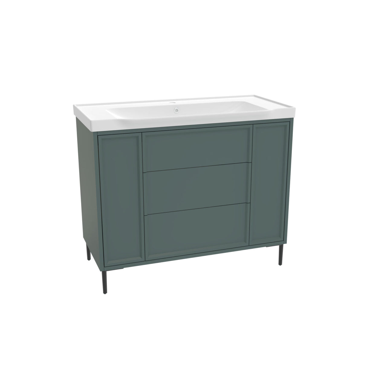 Bota 1000mm Freestanding Vanity Unit and Basin in Parisian Green