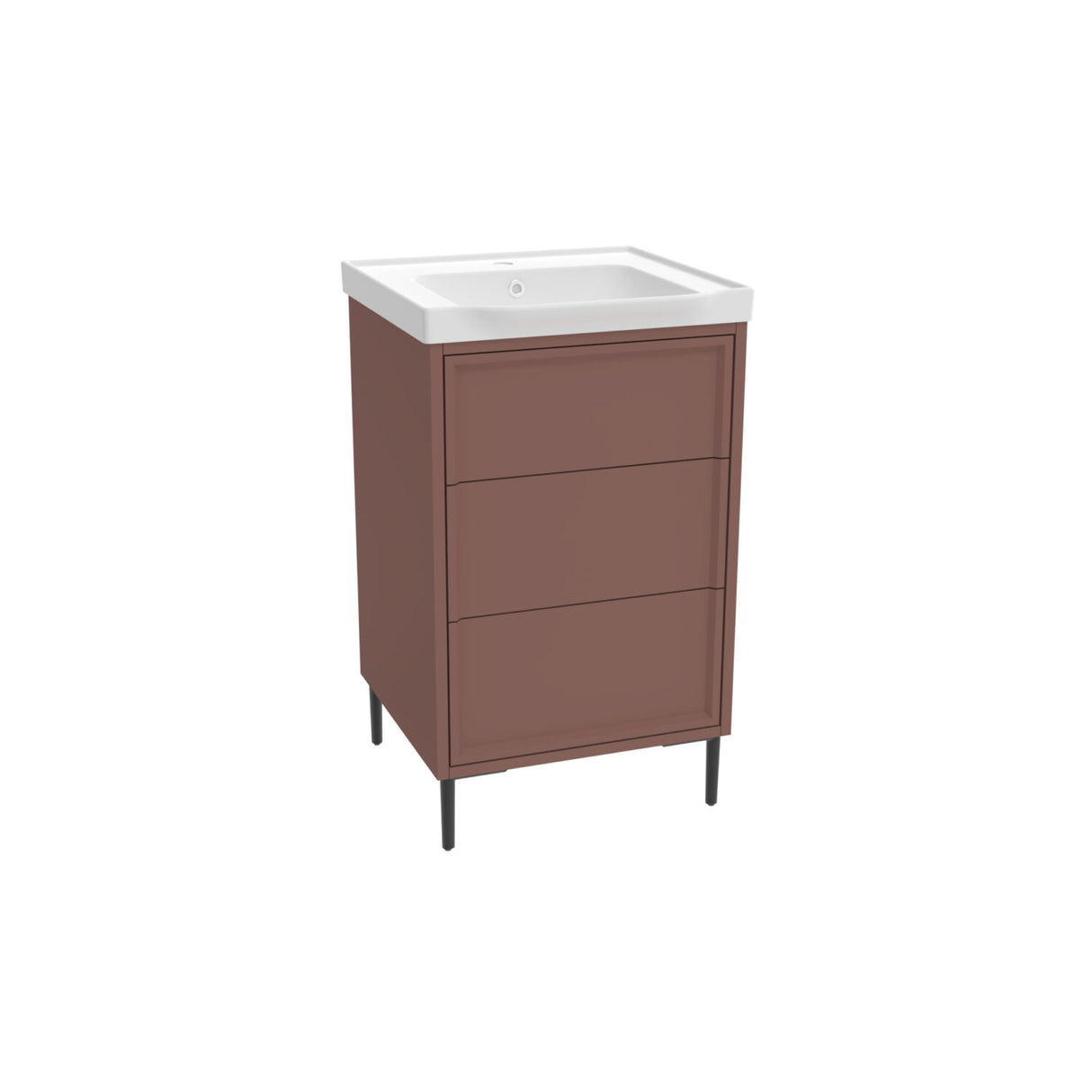 Bota 500mm Freestanding Vanity Unit and Basin in Earth Red