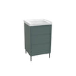Bota 500mm Freestanding Vanity Unit and Basin in Parisian Green